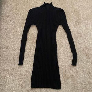 Mock-neck, long sleeve, sweater dress - size small